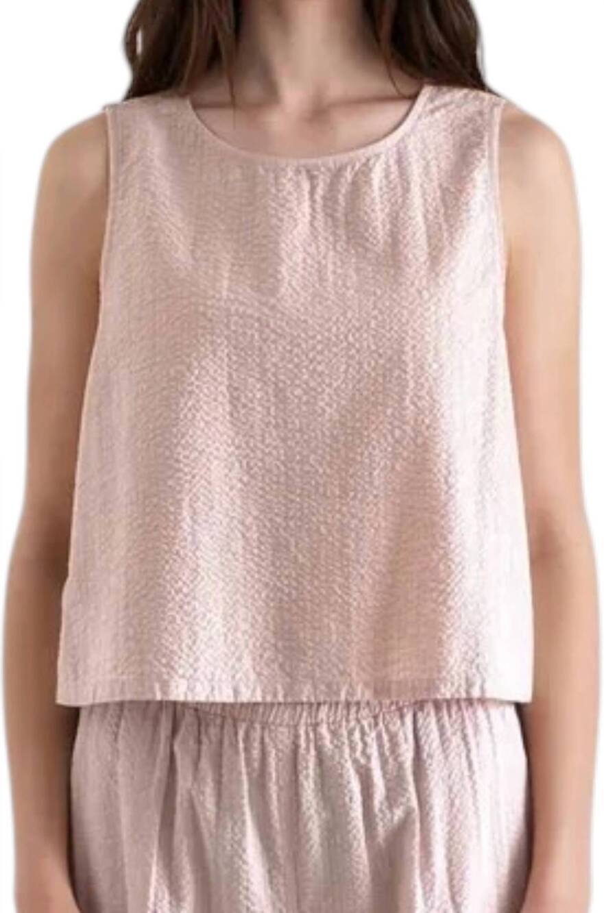 NEW IT IS WELL L.A. seersucker tank top in pink